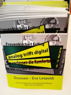 Moving images with the help of augmented reality. Exhibition of the artists Eva Kormann - Leopoldi-Art and Soussen in Erding. 2018